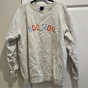 Etsy Boutique Dog Mom Colorful Font Gray Crewneck Sweatshirt Women’s Size XL